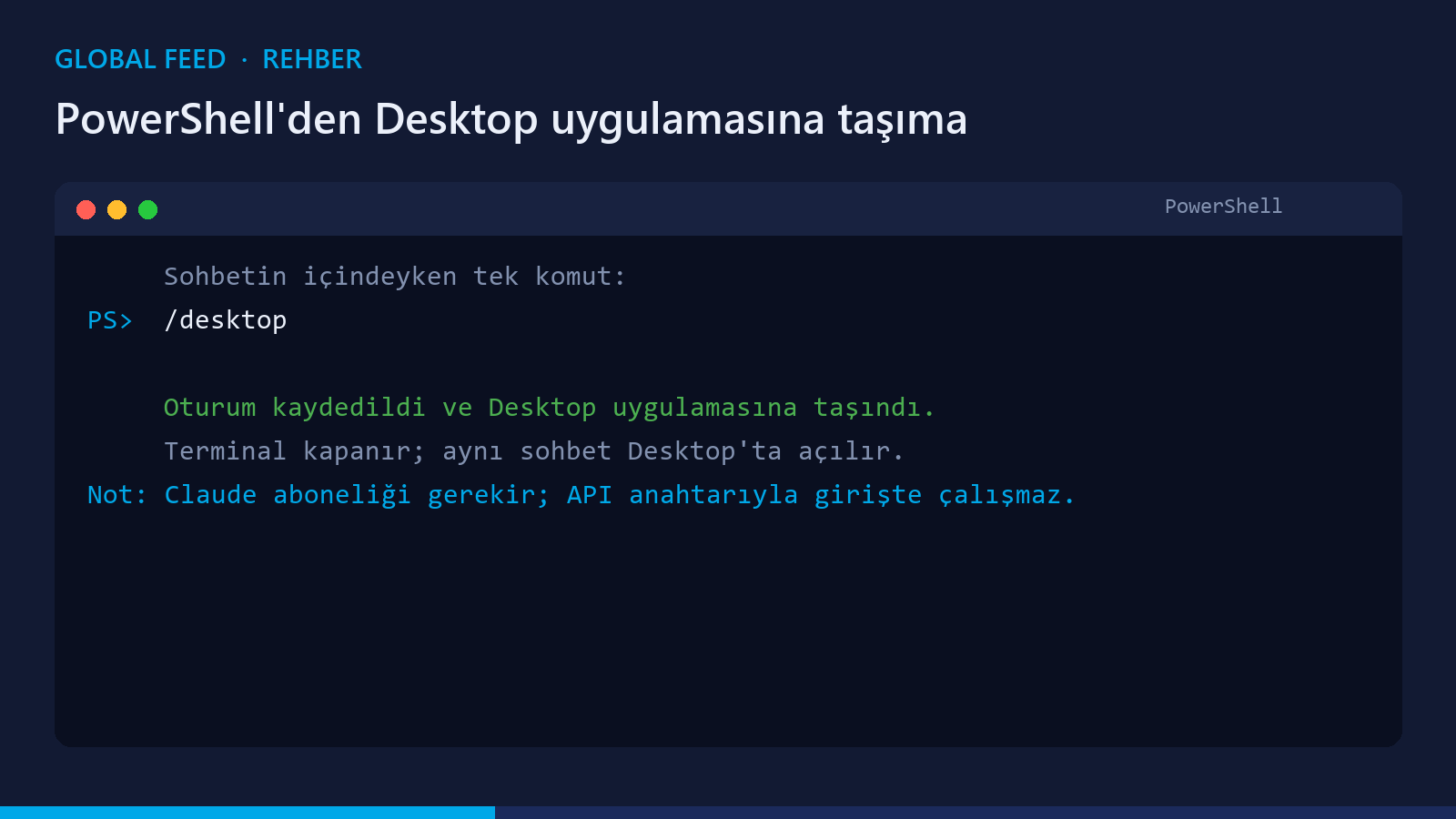 /desktop komutu ile tasima