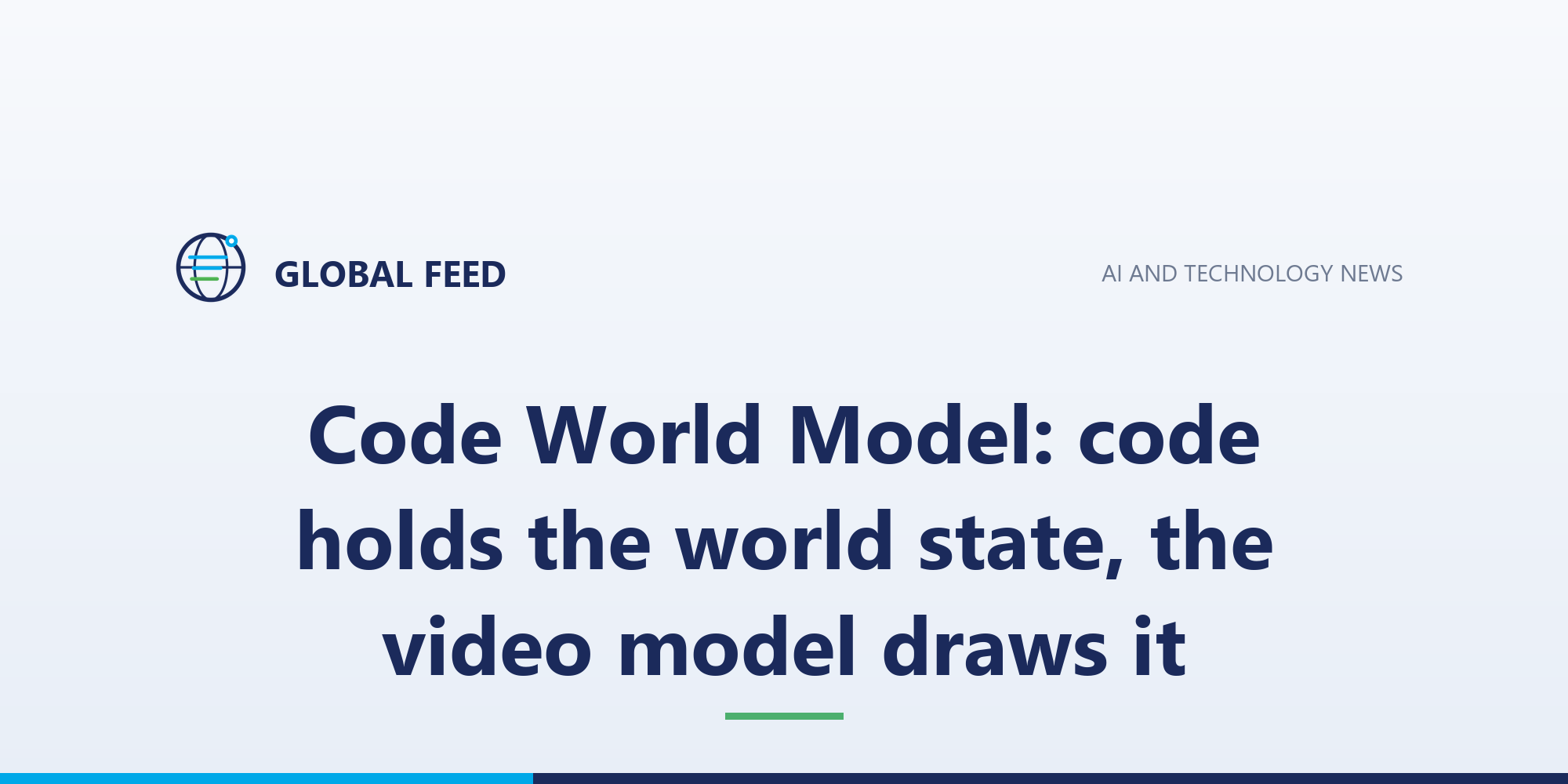 Code World Model: code holds the world state, the video model draws it