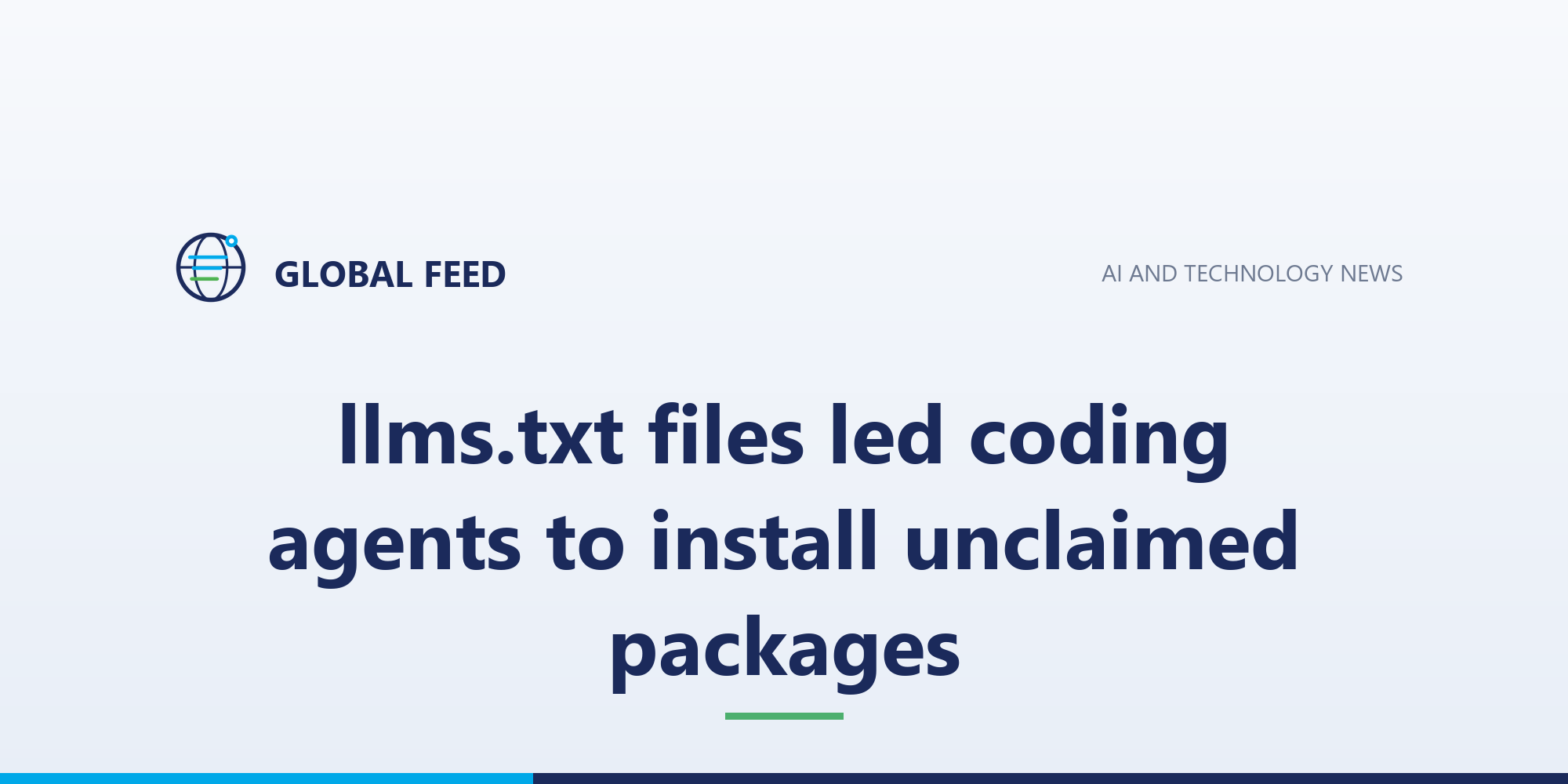 llms.txt files led coding agents to install unclaimed packages