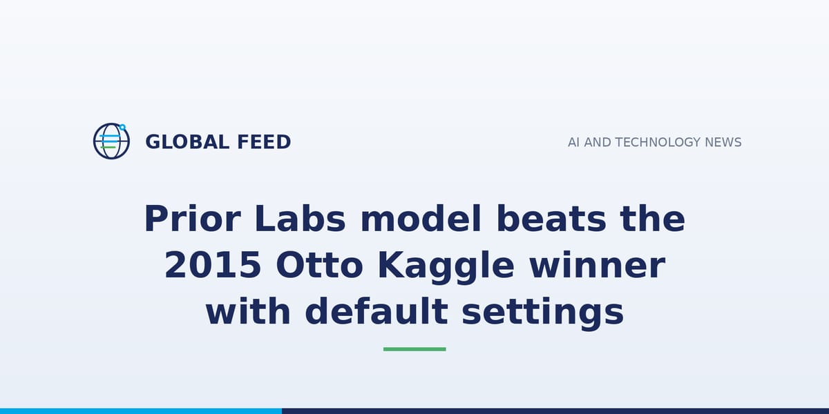 Prior Labs model beats the 2015 Otto Kaggle winner with default settings