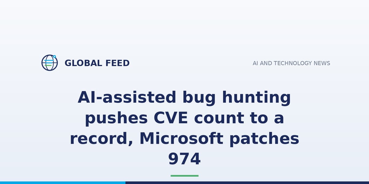 AI-assisted bug hunting pushes CVE count to a record, Microsoft patches 974