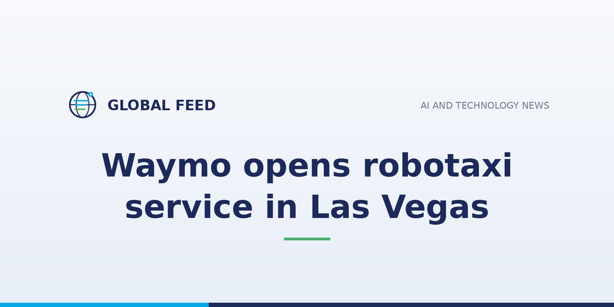 Waymo opens robotaxi service in Las Vegas
