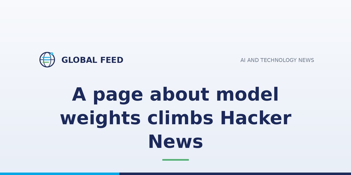 A page about model weights climbs Hacker News