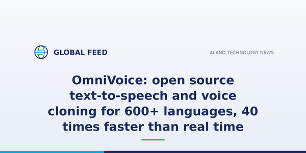 OmniVoice: open source text-to-speech and voice cloning for 600+ languages, 40 times faster than real time