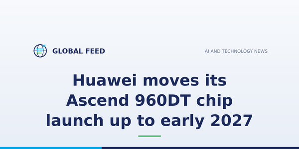 Huawei moves its Ascend 960DT chip launch up to early 2027