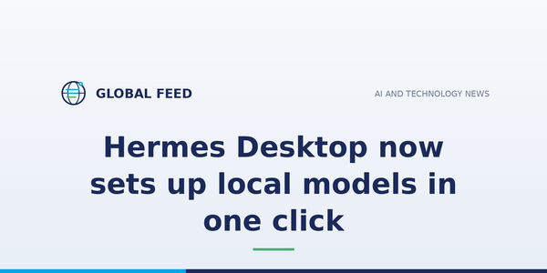 Nous Research's Hermes Desktop sets up a local model in one click: reads the hardware, picks the build, ships llama.cpp in the package