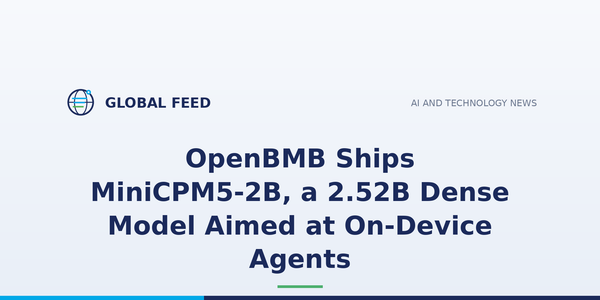 OpenBMB Ships MiniCPM5-2B, a 2.52B Dense Model Aimed at On-Device Agents
