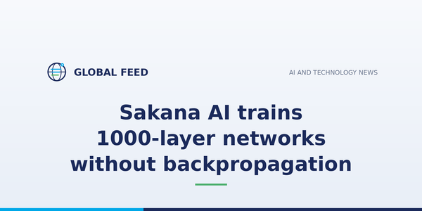 Sakana AI trains 1000-layer networks without backpropagation